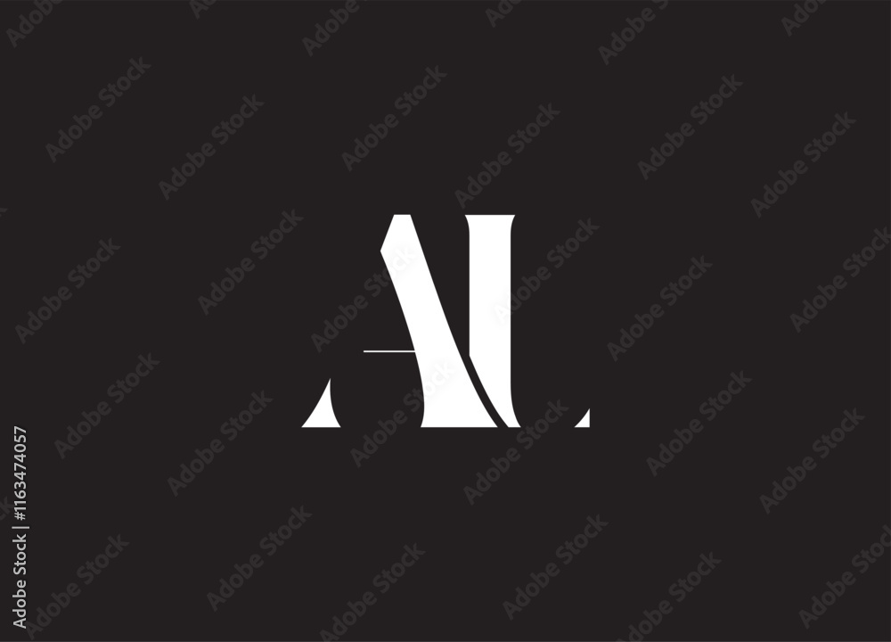 AL letter logo design vector am initials design icon AL letter logo design vector am initials design icon