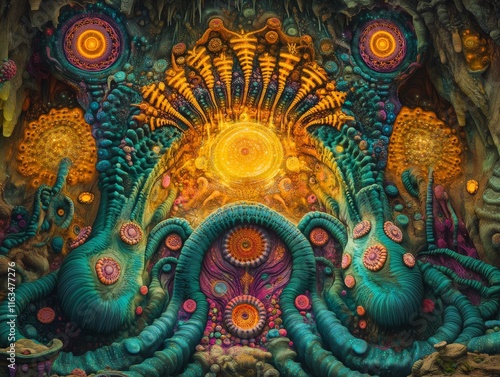 Wallpaper Mural An intricate and surreal psychedelic visual. Generate Ai Torontodigital.ca