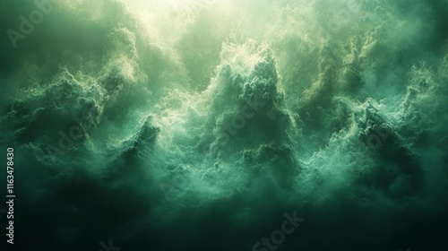 Wallpaper Mural Green Storm Clouds Special Effect Background. Generative AI Torontodigital.ca