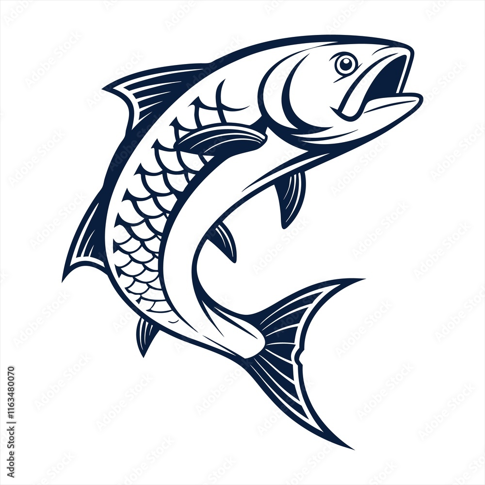Naklejka premium Fish logo for your company.