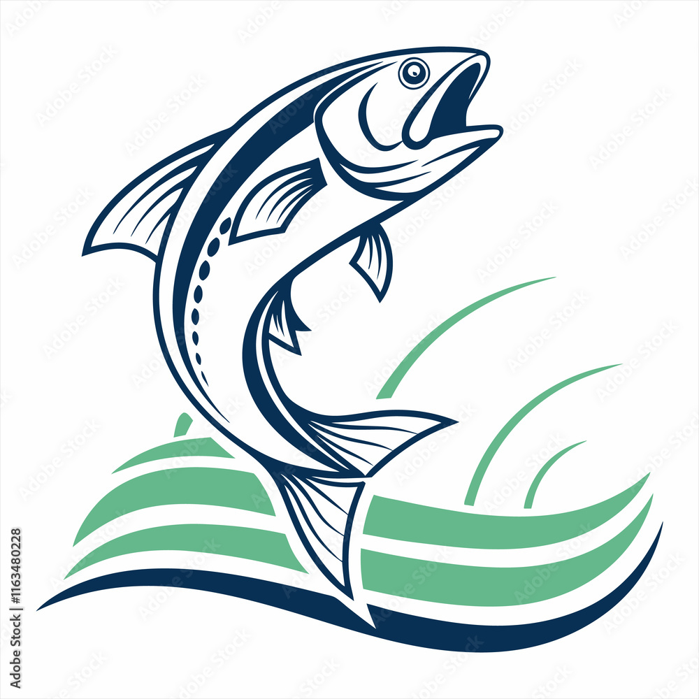 Naklejka premium Fish logo for your company.