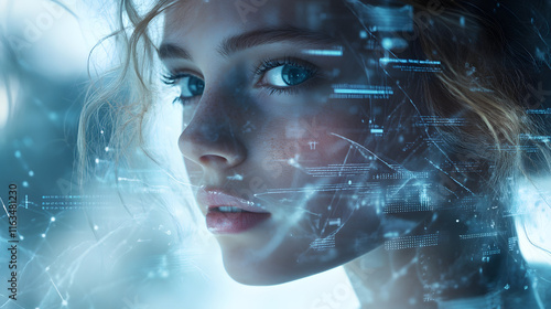 Close-Up View of a Transparent DNA Molecule Suspended in Molecular Graphics, Emphasizing Genetic Research and Biotechnology Innovations