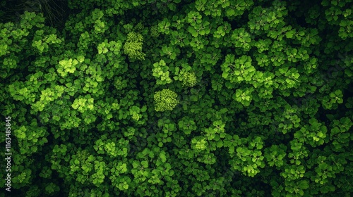 A lush green field of plants