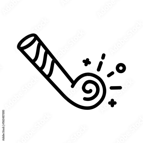 Vector black line icon for Party favor