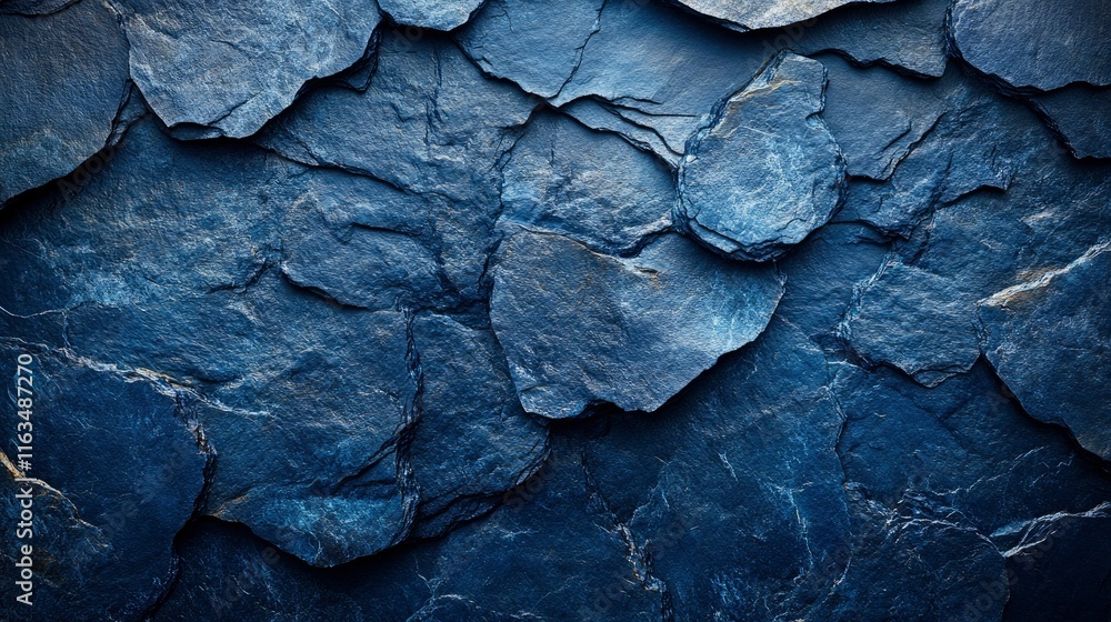 Deep Blue Slate Stone Texture Background - Natural Rock Surface Deep Blue Slate Stone Texture Background - Natural Rock Surface