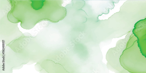 Soft Abstract Watercolor Background with Green and Peach Tones