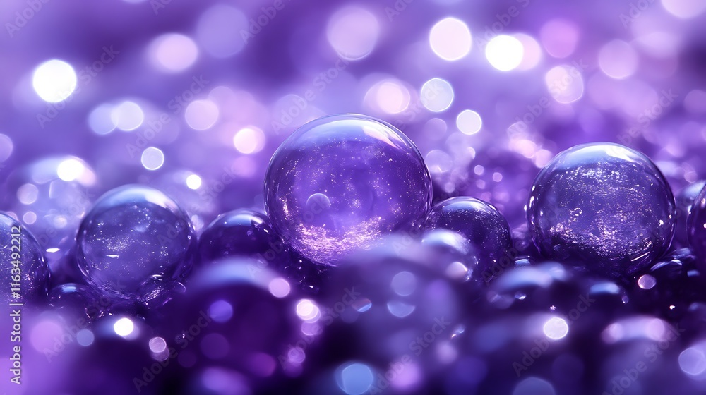 Purple Spheres Reflecting Inner Lights and Cosmos Purple Spheres Reflecting Inner Lights and Cosmos