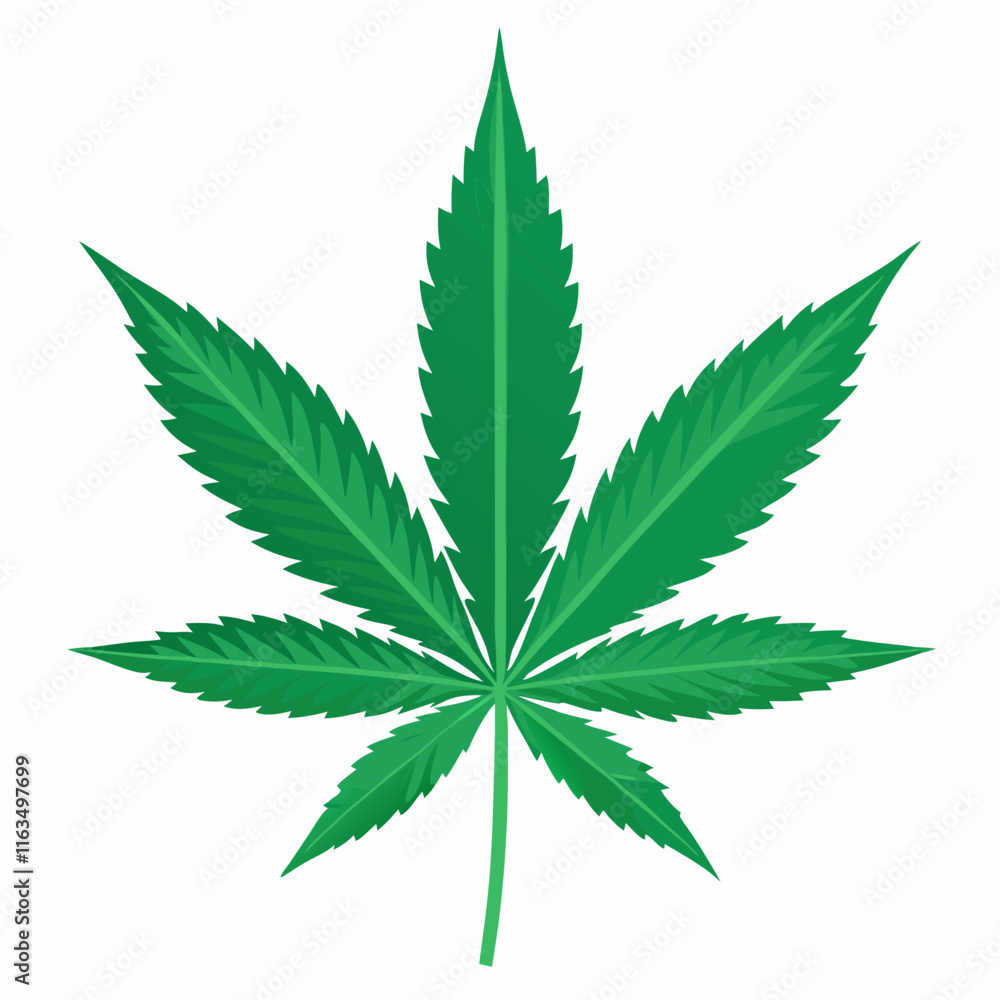 Green Cannabis Leaf: Iconic Design for Wellness and Natural Products. Green Cannabis Leaf: Iconic Design for Wellness and Natural Products.