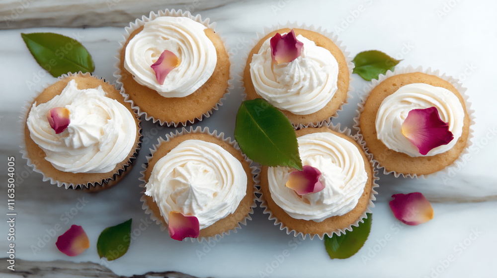 romantic rosewater cupcakes with petal decorations romantic rosewater cupcakes with petal decorations