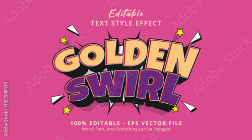 Golden Swirl Editable Text Effect