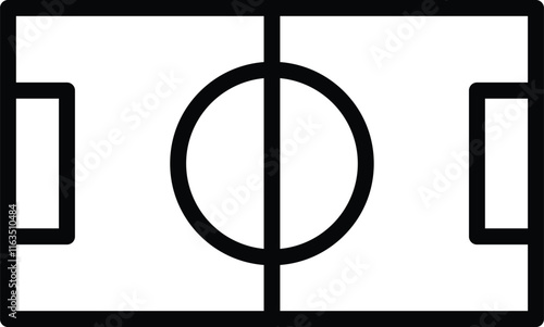 Soccer field icon isolated on white background . Football field icon vector