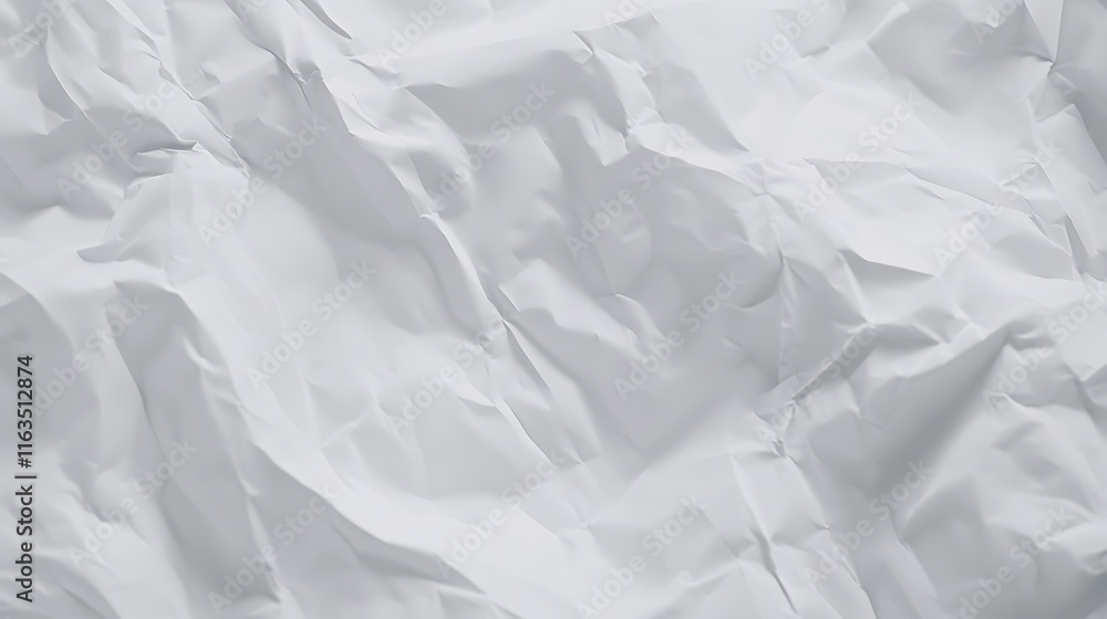 Obraz premium Crumpled White Paper Texture Background Image