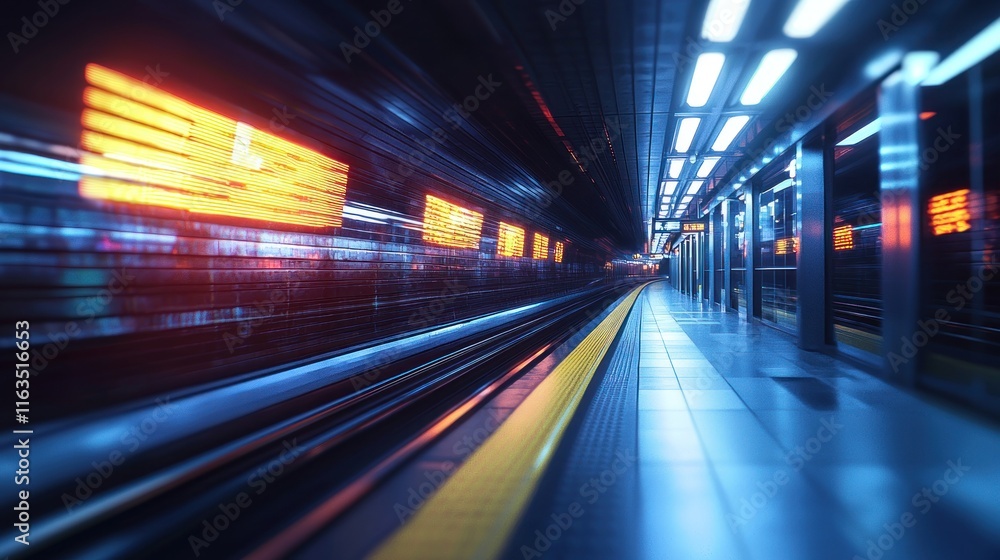 Futuristic Subway Speed: A Neon-Lit Journey Futuristic Subway Speed: A Neon-Lit Journey