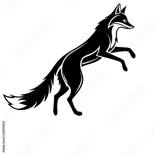 silhouette of a fox photo