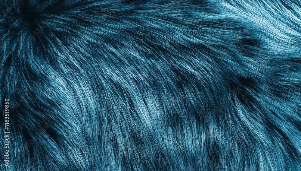 Obraz premium Abstract Teal Fur Texture: A Close-Up View of Soft, Luxurious Blue Fur