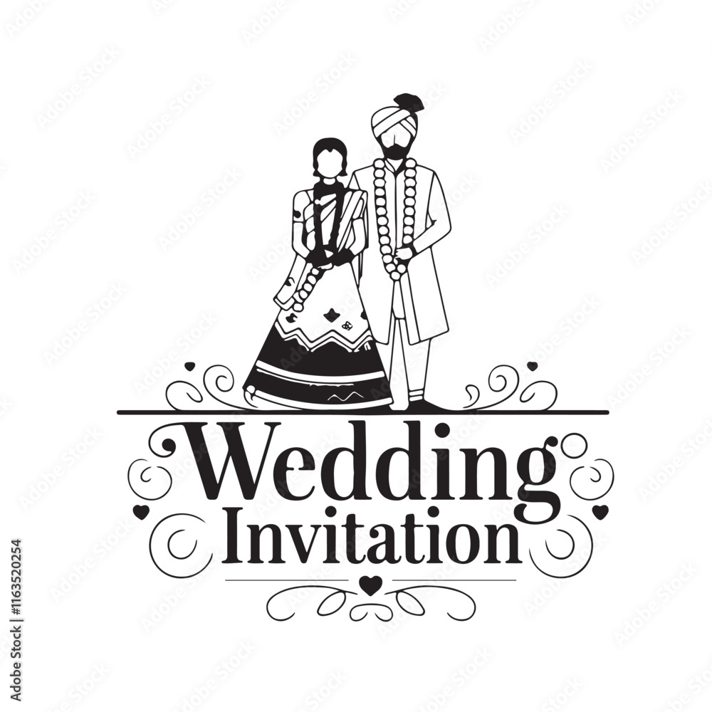 Obraz premium wedding Invitation logo icon