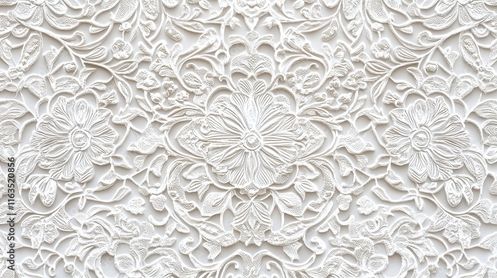 Elegant Lace Pattern with Delicate Textures and Details Elegant Lace Pattern with Delicate Textures and Details