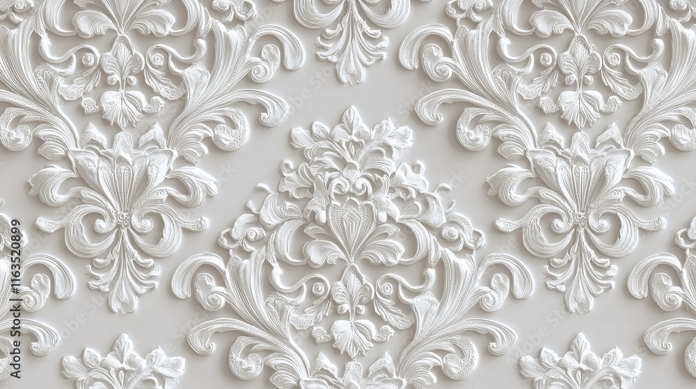 Elegant Lace Pattern with Delicate Textures and Details Elegant Lace Pattern with Delicate Textures and Details