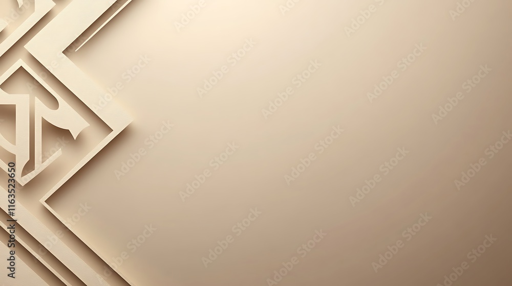 Abstract Beige Geometric Design With Lettering Abstract Beige Geometric Design With Lettering