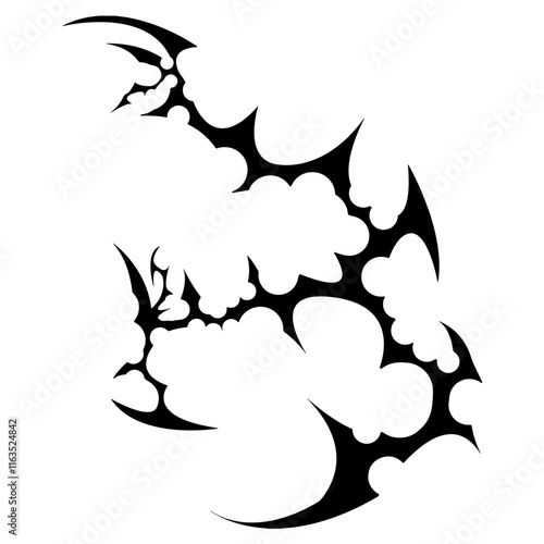 black and white tattoo design