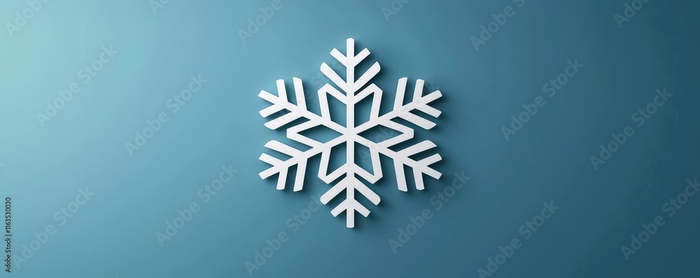 Snowflake abstract background idea. A stylized snowflake icon on a clean blue background, perfect for winter themes. Snowflake abstract background idea. A stylized snowflake icon on a clean blue background, perfect for winter themes.