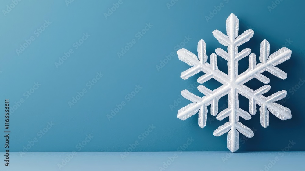 Snowflake abstract background idea. Artistic snowflake decoration on a blue background, perfect for winter themes and holidays. Snowflake abstract background idea. Artistic snowflake decoration on a blue background, perfect for winter themes and holidays.