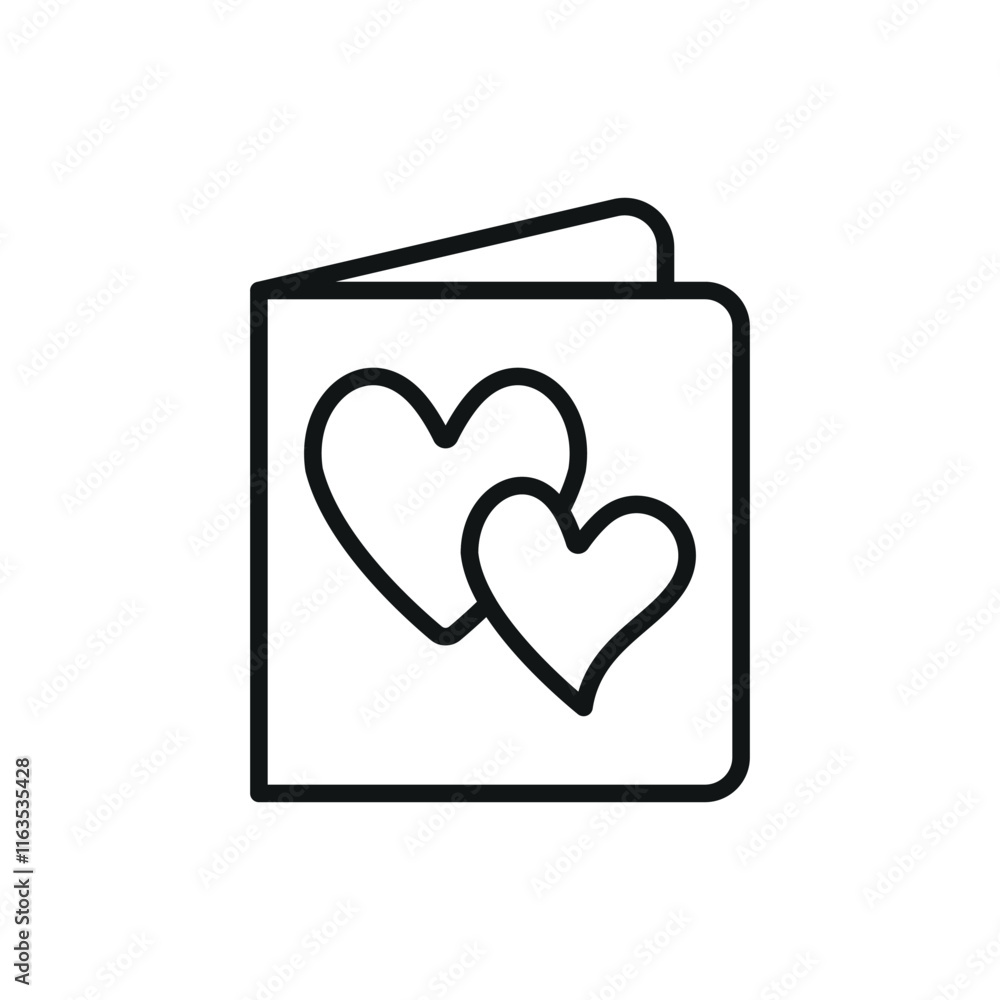 Valentine Card Icon showcases elegant details and a sweet aesthetic, ideal for highlighting greeting cards, festive designs, or romantic themes Valentine Card Icon showcases elegant details and a sweet aesthetic, ideal for highlighting greeting cards, festive designs, or romantic themes