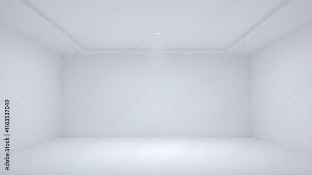 Empty White Room with Minimalist Design Empty White Room with Minimalist Design