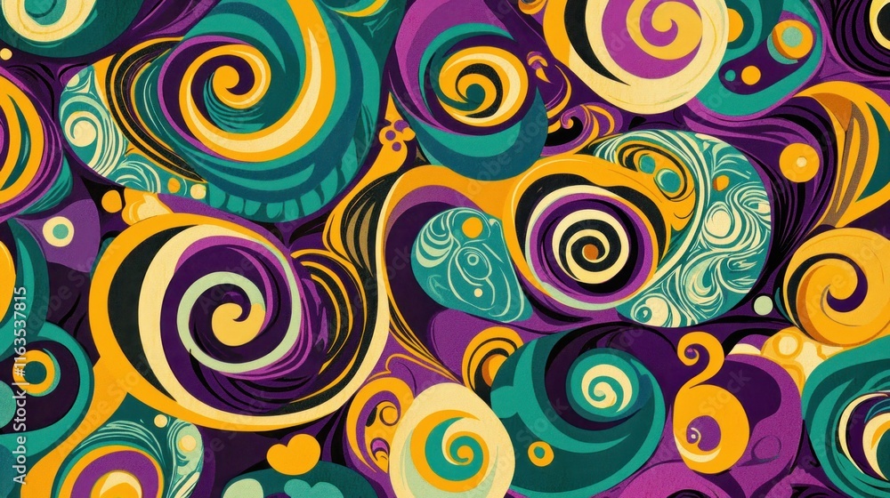 Obraz premium Abstract Swirls: A Symphony of Color and Form