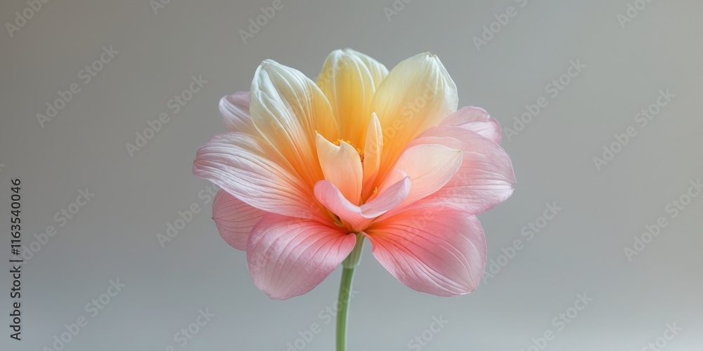 Obraz premium Unique flower shaped like a colorful balloon that is about to bloom