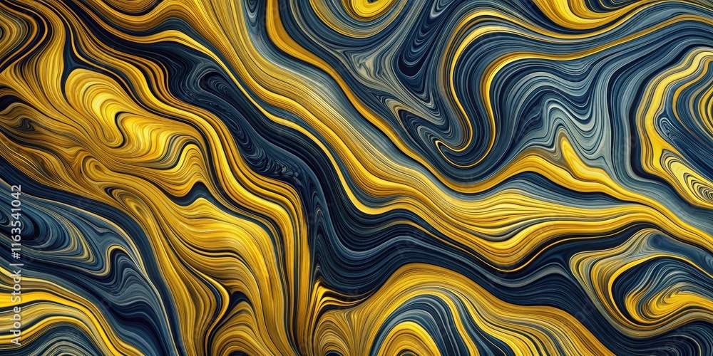 Abstract Swirling Pattern of Gold and Dark Blue Hues, Ideal for Design Projects and Artistic Applications Abstract Swirling Pattern of Gold and Dark Blue Hues, Ideal for Design Projects and Artistic Applications