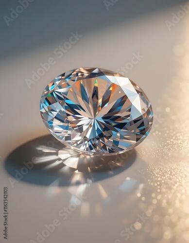 Sparkling Diamond Reflecting Light Beautifully