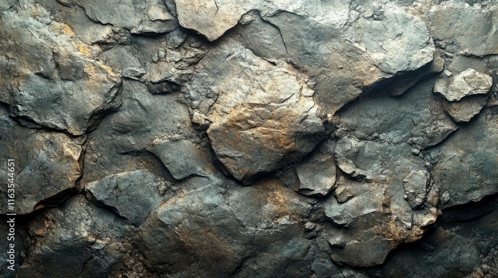 Rugged Stone Wall Texture Dark Grey and Brown Rock Surface Background Rugged Stone Wall Texture Dark Grey and Brown Rock Surface Background