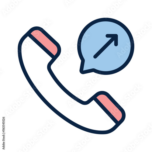 Outgoing call icon representing initiated voice communication