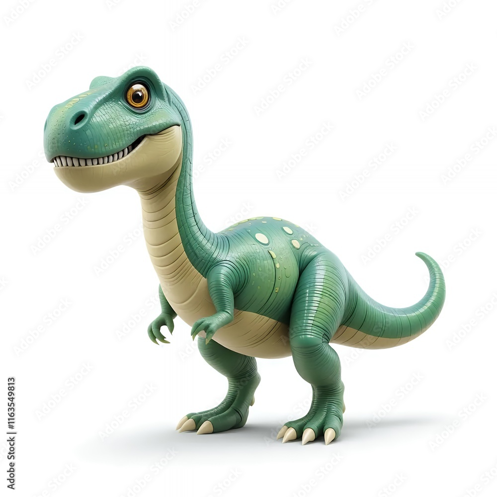 Fototapeta premium Adorable Cartoon T-Rex Dinosaur Illustration