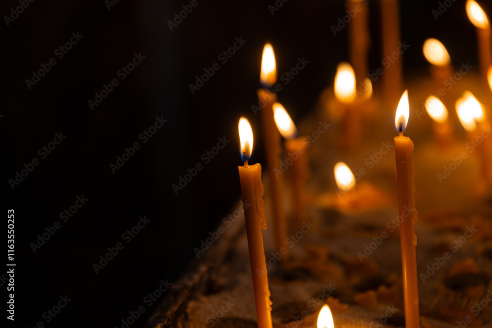 Candles in St. Stephen's Cathedral in Vienna