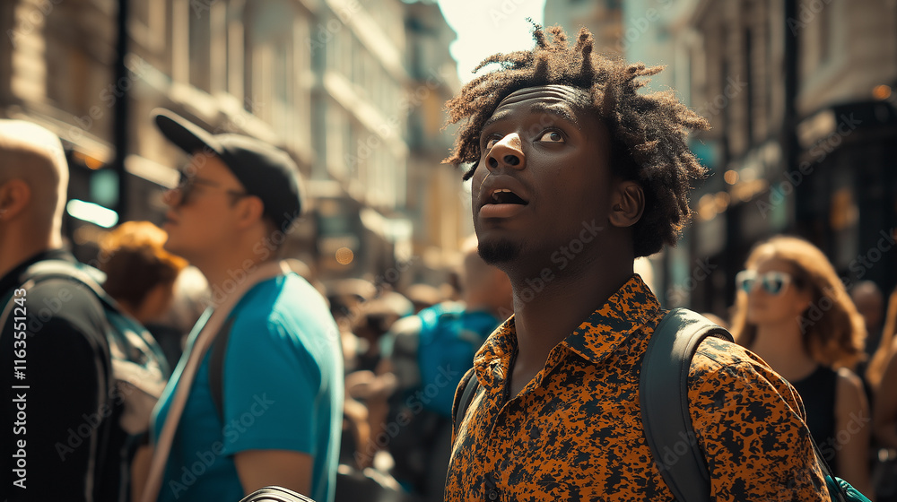 Surprised tourist. Surprised tourist.