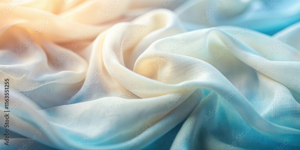 Fototapeta premium Soft, Draped Fabric in a Gentle Color Gradient A Textured Background of Subdued Hues