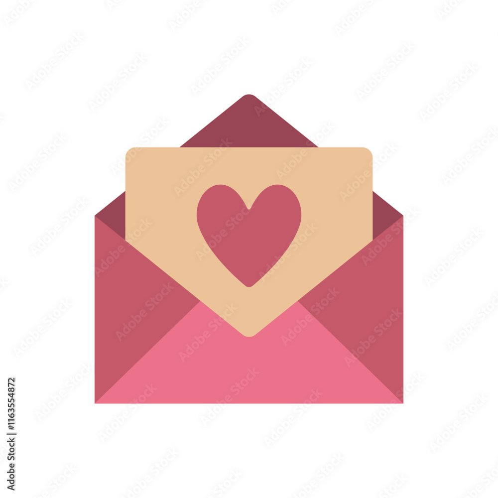 Valentine Card Icon showcases elegant details and a sweet aesthetic, ideal for highlighting greeting cards, festive designs, or romantic themes Valentine Card Icon showcases elegant details and a sweet aesthetic, ideal for highlighting greeting cards, festive designs, or romantic themes