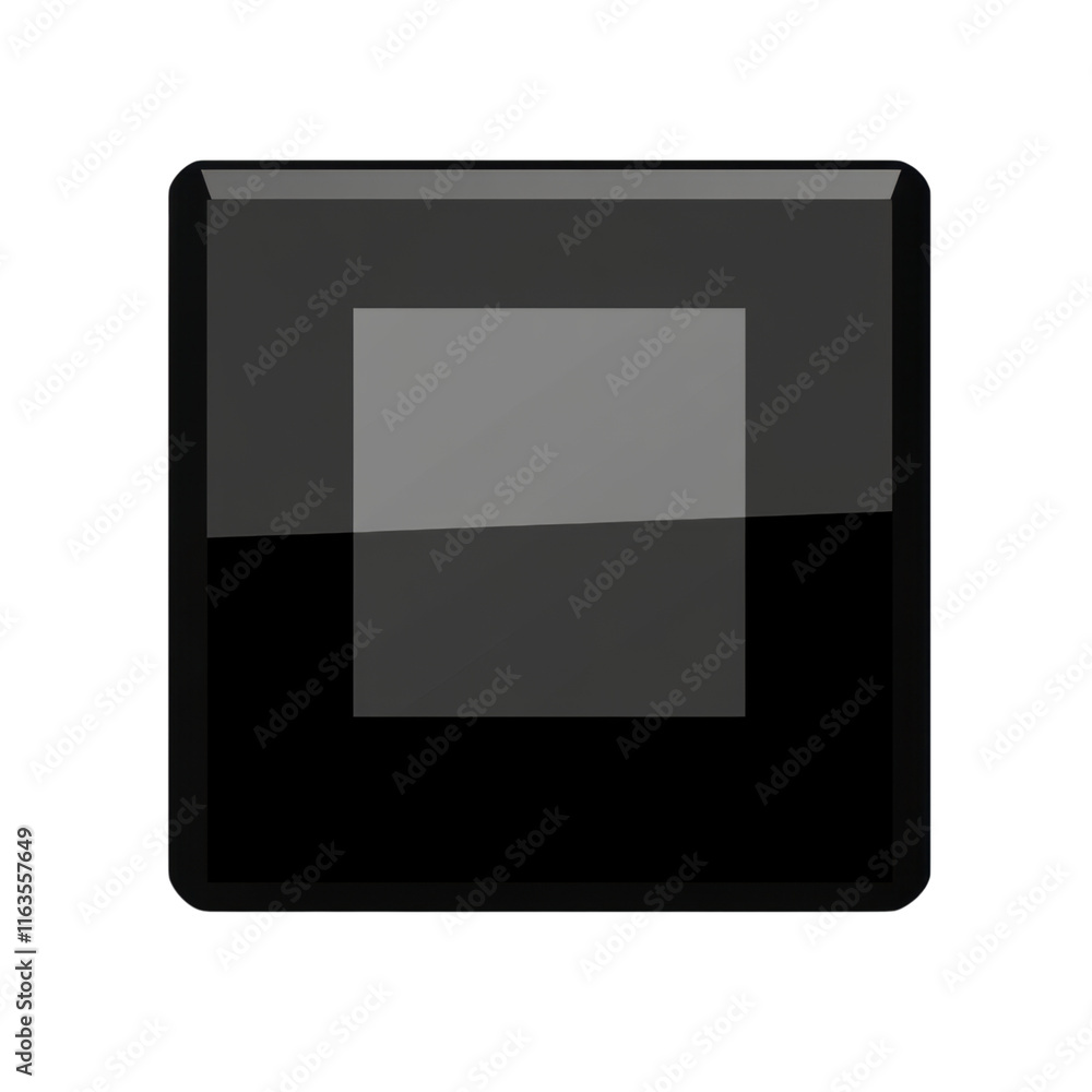 Bold black square icon, minimalist design, modern aesthetic, ideal for sleek themes, transparent background, versatile for various applications Bold black square icon, minimalist design, modern aesthetic, ideal for sleek themes, transparent background, versatile for various applications