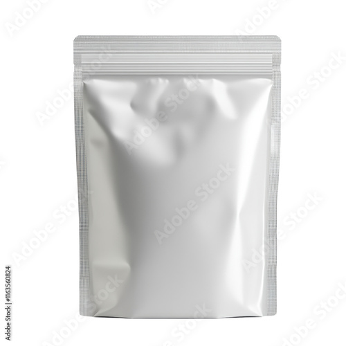 Obraz na płótnie Blank packaging pouch mock-up with transparent background, ideal for showcasing product designs and branding concepts. w salonie
