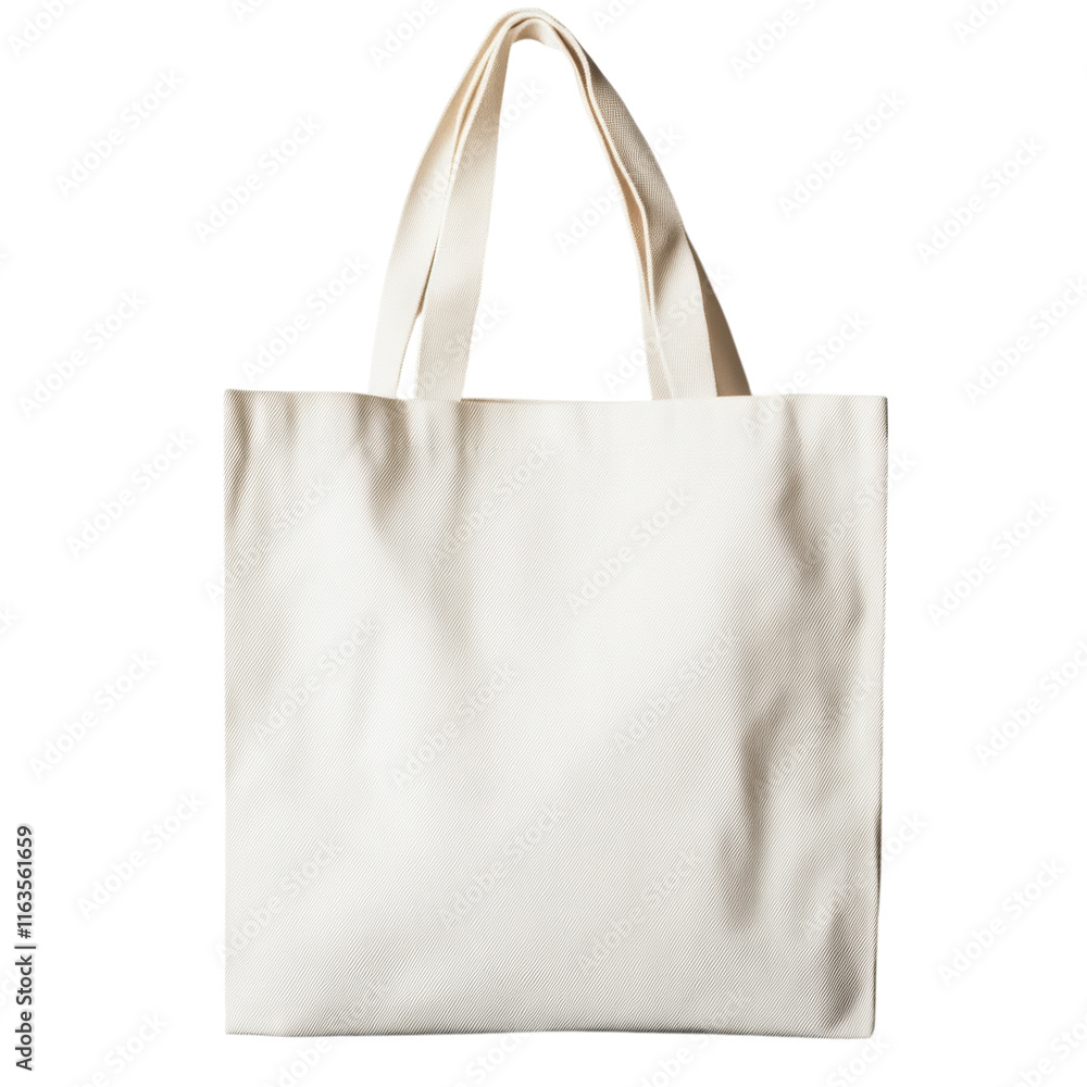 Tote bag mock-up featuring customizable logo area, ideal for branding and promotional materials, transparent background for easy integration.