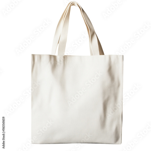 Obraz na płótnie Tote bag mock-up featuring customizable logo area, ideal for branding and promotional materials, transparent background for easy integration. w salonie