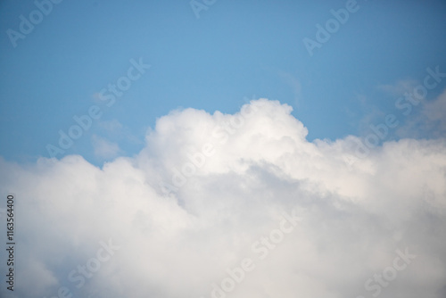 Blue sky with white clouds.