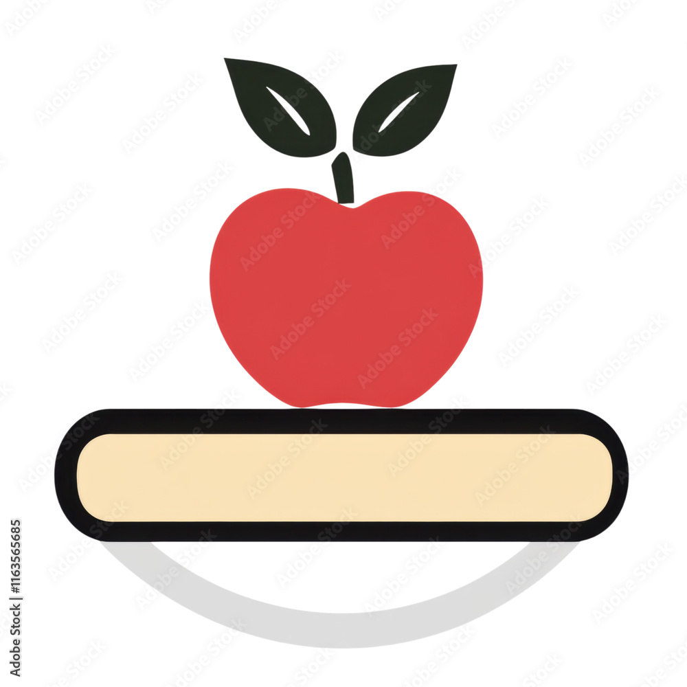 Minimal School Icon with Apple and Book Design, Transparent Background, Ideal for Educational Materials and Digital Learning Platforms Minimal School Icon with Apple and Book Design, Transparent Background, Ideal for Educational Materials and Digital Learning Platforms