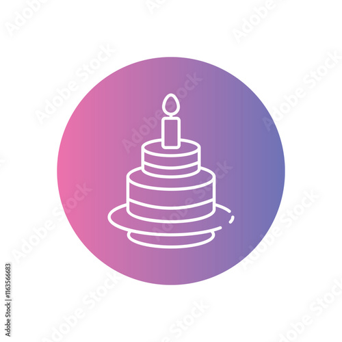 Festive Cake with Candles