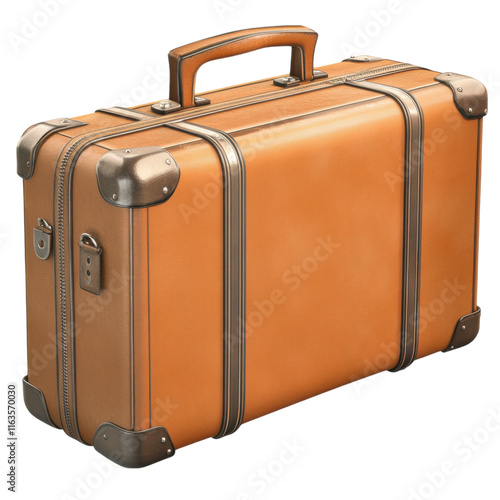 Obraz na płótnie Closed zipper suitcase, single object design, isolated on , ideal for travel-themed graphics and presentations w salonie