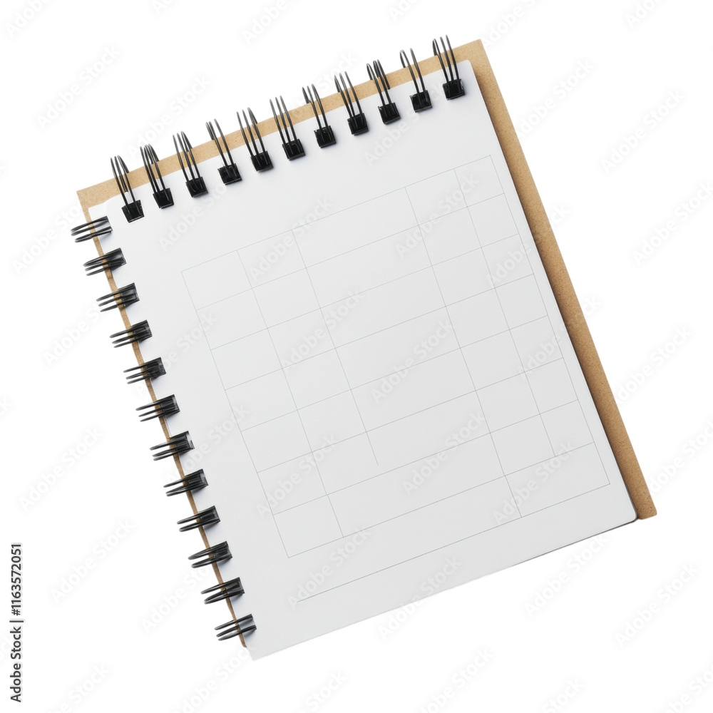 Blank calendar page mock-up, versatile design element, suitable for planners, schedules, and digital projects, for seamless integration Blank calendar page mock-up, versatile design element, suitable for planners, schedules, and digital projects, for seamless integration