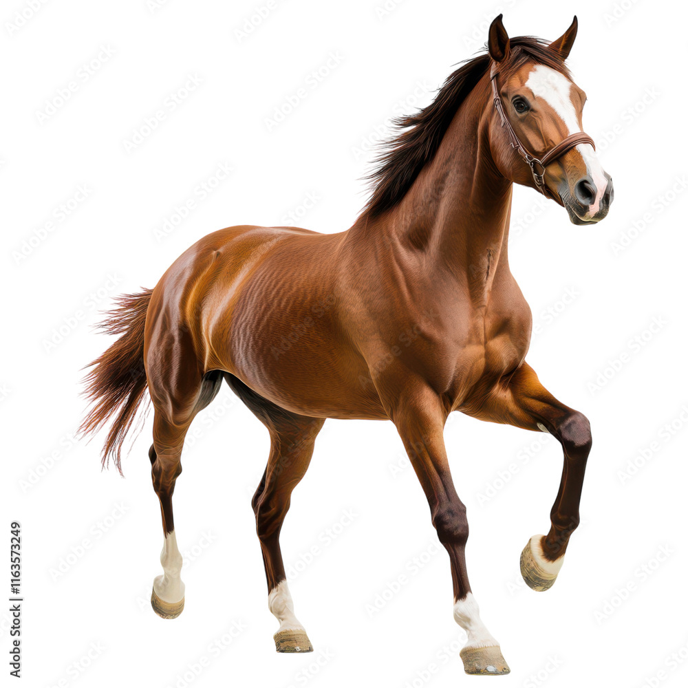 Obraz premium Eye-Catching Horse Image for Promotional Advertising Transparent PNG Background.