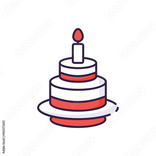 Festive Cake with Candles